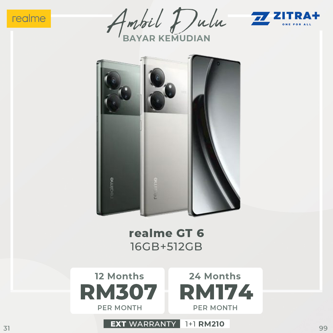 realme GT 6 12GB+256GB / 16GB+512GB | Snapdragon® 8s Gen 3 Chipset | Sony LYT-808 OIS Camera | 120W SUPERVOOC Charge