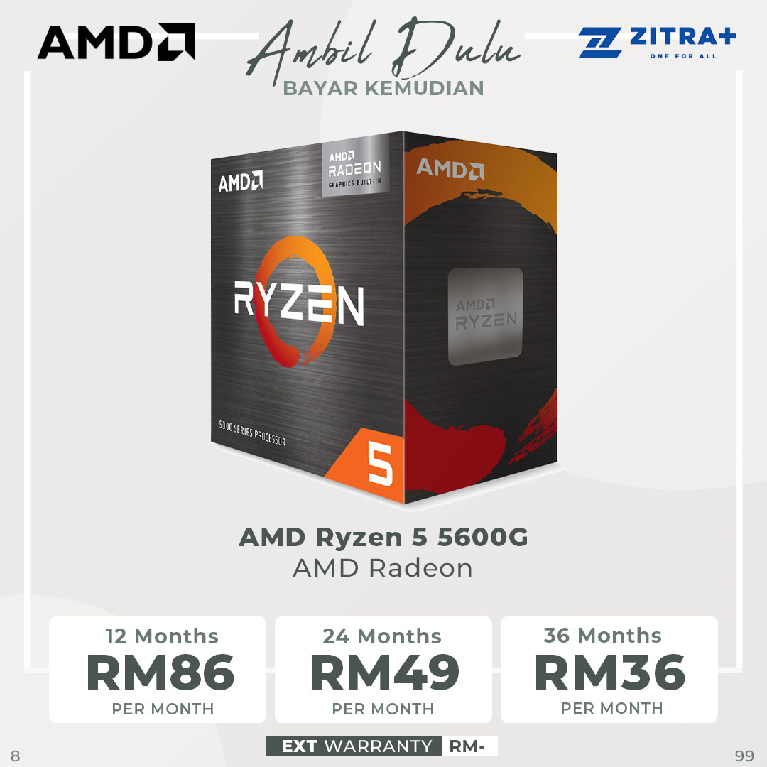 AMD Ryzen 5 5600G AMD Radeon | up to 4.4 GHz | AMD Ryzen For Creator | The Fastest in The Game | AMD Ryzen with 3 Year Warranty