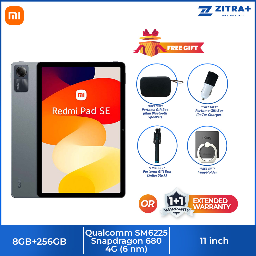 Xiaomi Redmi Pad SE 8GB+256GB | 11"FHD+ Eye-Care Display | 8000mAH (typ) Large Battery | 8MP Main Camera | Tablet with 1 Year Warranty