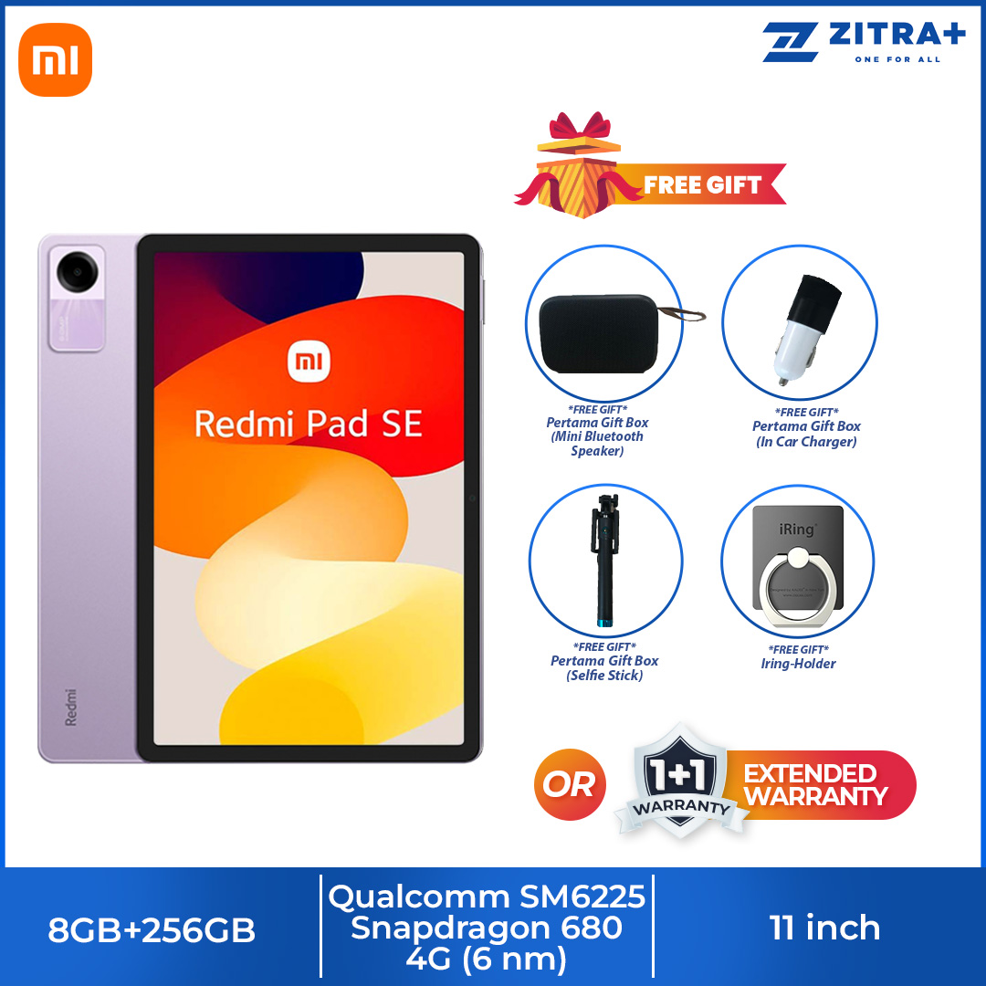 Xiaomi Redmi Pad SE 8GB+256GB | 11"FHD+ Eye-Care Display | 8000mAH (typ) Large Battery | 8MP Main Camera | Tablet with 1 Year Warranty