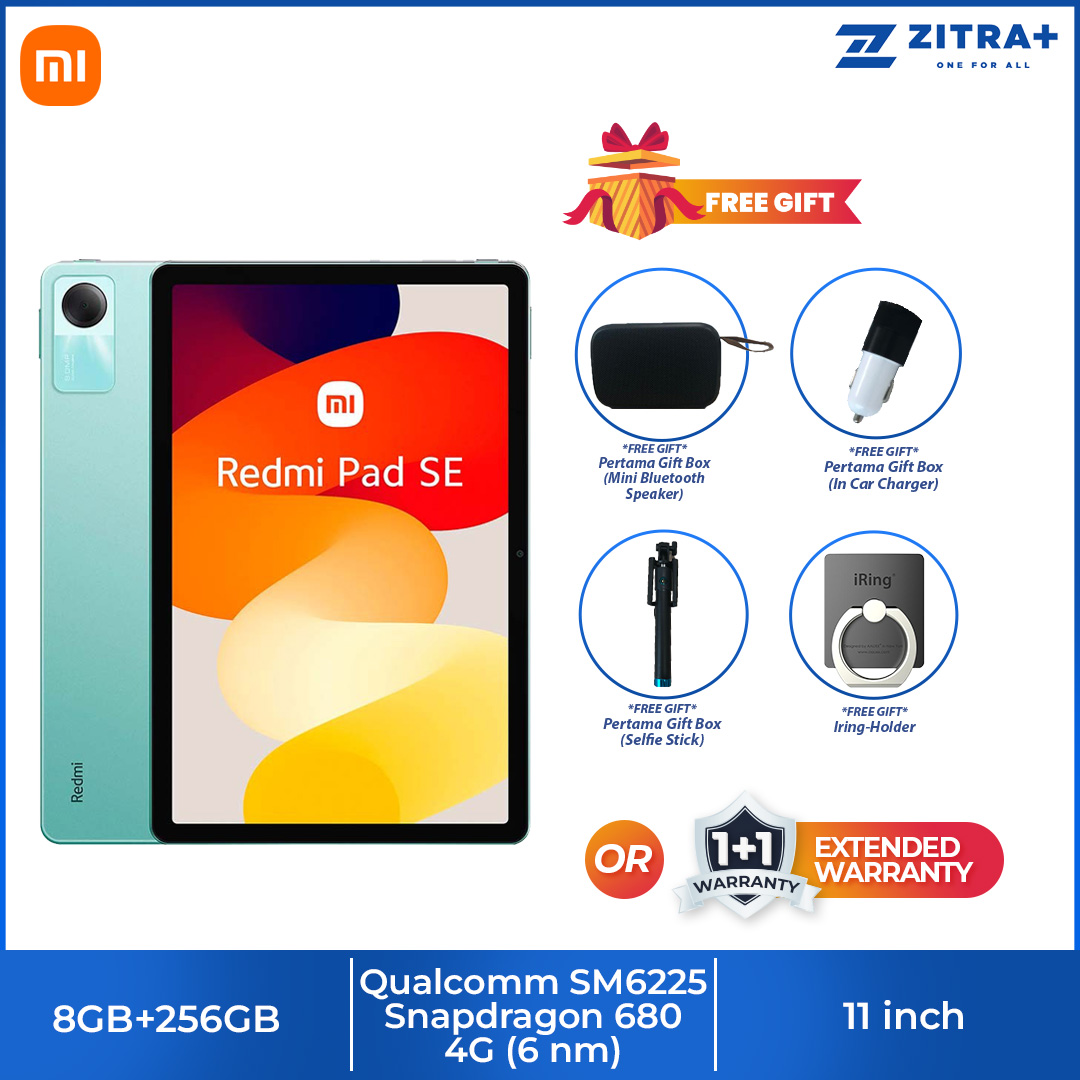 Xiaomi Redmi Pad SE 8GB+256GB | 11"FHD+ Eye-Care Display | 8000mAH (typ) Large Battery | 8MP Main Camera | Tablet with 1 Year Warranty