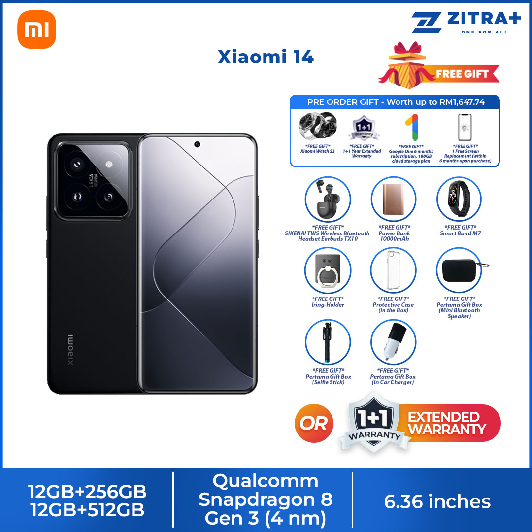 Xiaomi 14 12GB+512GB | Ultra-large Image Sensor | Supports Dolby Vision® Shooting | Leading Imagery | Compact Size | Smartphone with 1 Year Warranty