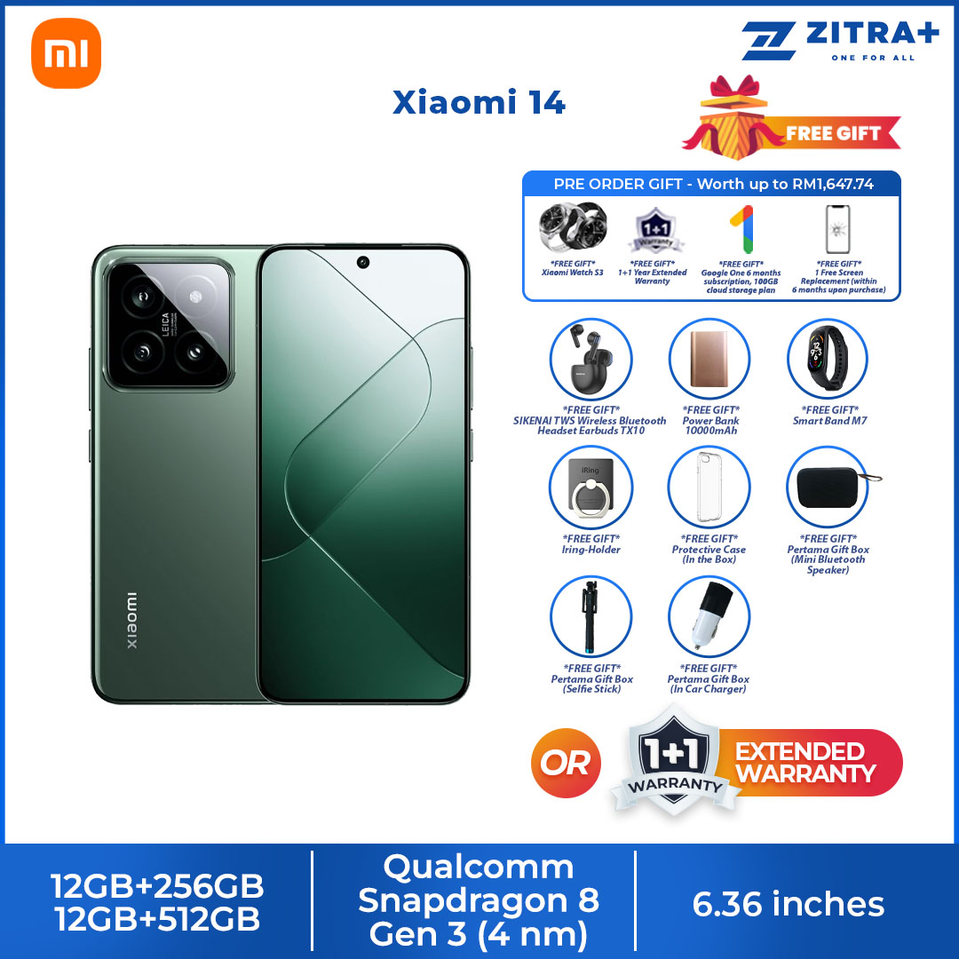 Xiaomi 14 12GB+512GB | Ultra-large Image Sensor | Supports Dolby Vision® Shooting | Leading Imagery | Compact Size | Smartphone with 1 Year Warranty
