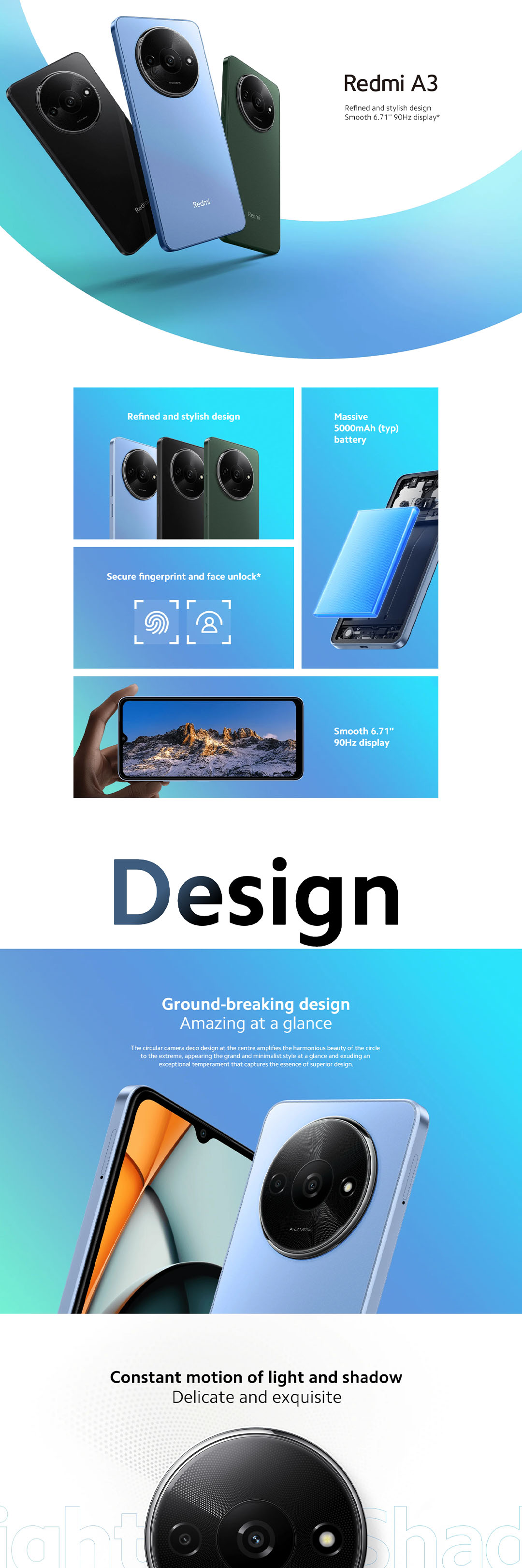 Xiaomi Redmi A3 4GB+128GB | 6.71 inch | Android 14 (Go Xiaomi Redmi A3 4GB+128GB | 6.71 inch | Android 14 (Go