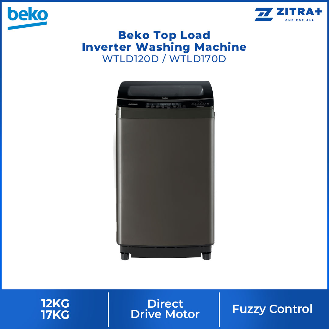 Beko Top Load Washing Machine WTLD120D/WTLD170D | 5 Star WELS Water Ra