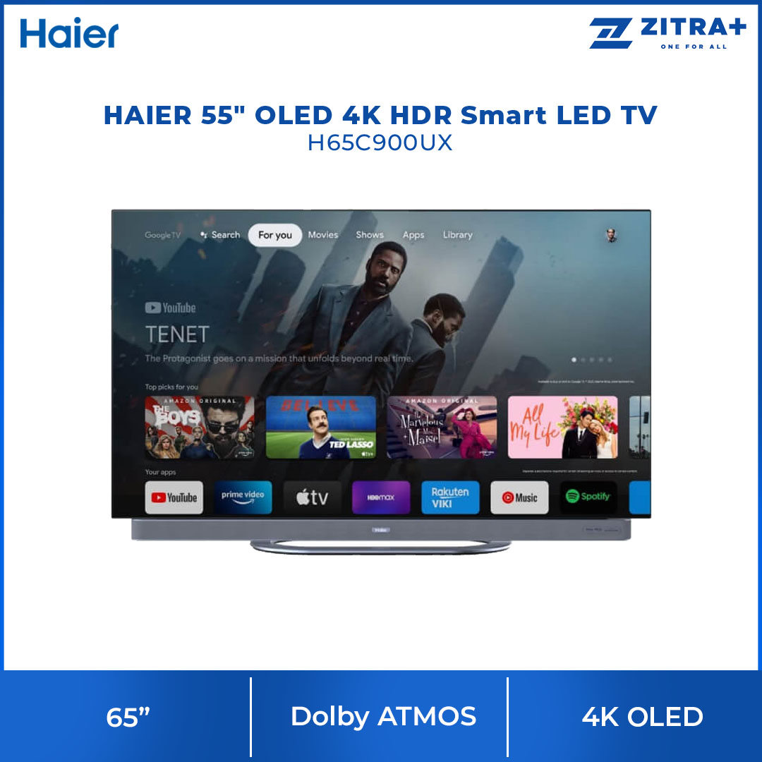 HAIER 55"/ 65"OLED 4K HDR Smart LED TV H55C900UX / H65C900UX | OLED Google Drive Series | Dolby Vision |  Sound System | 120 Hz | Smart LED TV with 3 Year Warranty