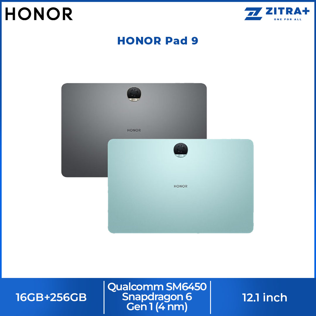 HONOR Pad 9 16GB+256GB | 8300mAh Large Battery +35W Fast Charging4 | 4nm Snapdragon 6 Gen 1 Chipset | Blazing-fast Connections 5G & Wi-Fi Only Version Supported | Tablet with 1 Year Warranty