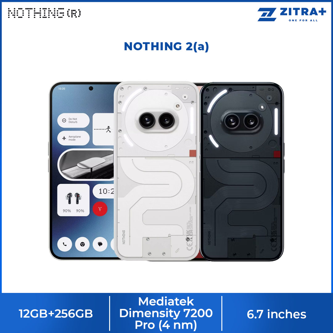 NOTHING Phone (2a) 12GB+256GB | Dual 5G | Hybrid Co-Existance 2.0 | 5000 mAh Battery | Smartphone with 1 Year Warranty