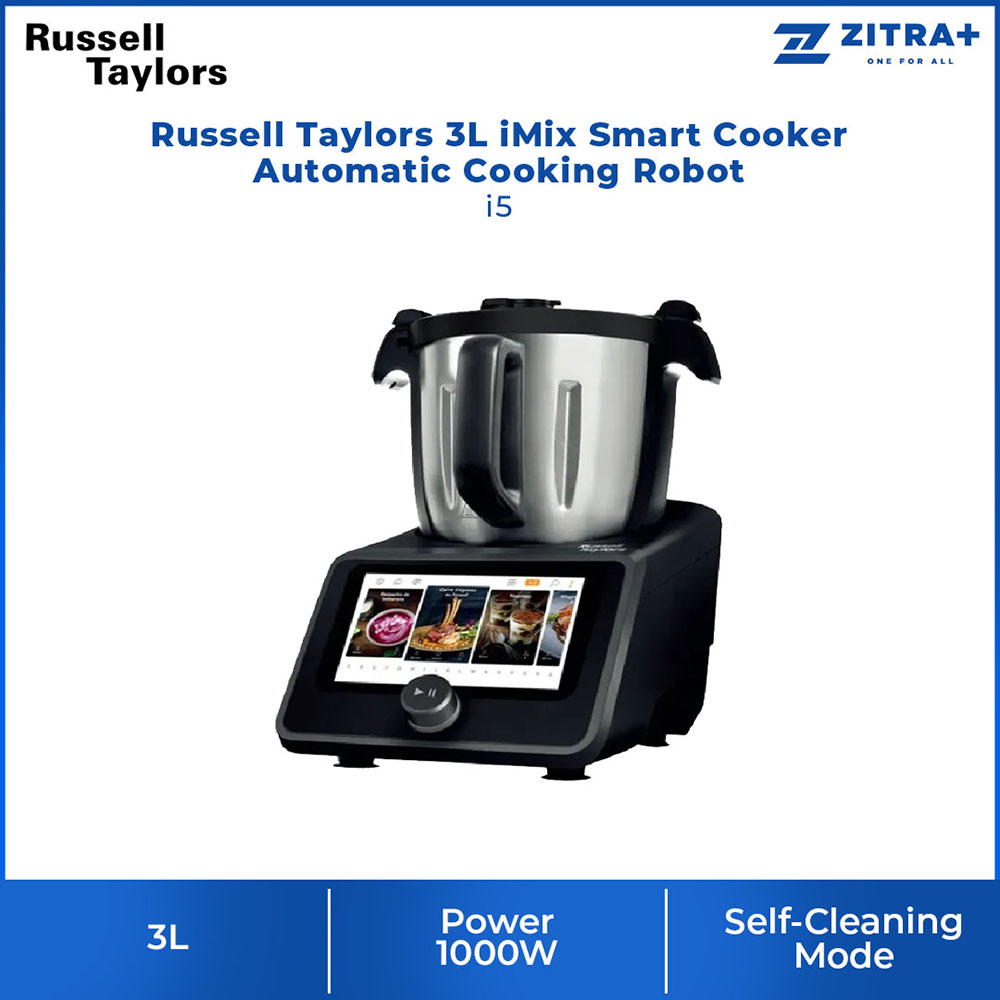 Russell Taylors 3L iMix Smart Cooker Automatic Cooking Robot i5 | Unlocking Culinary Precision | Cook Up to 3 Dishes | Seamless Cooking |  Smart Cooker with 2 Year Warranty