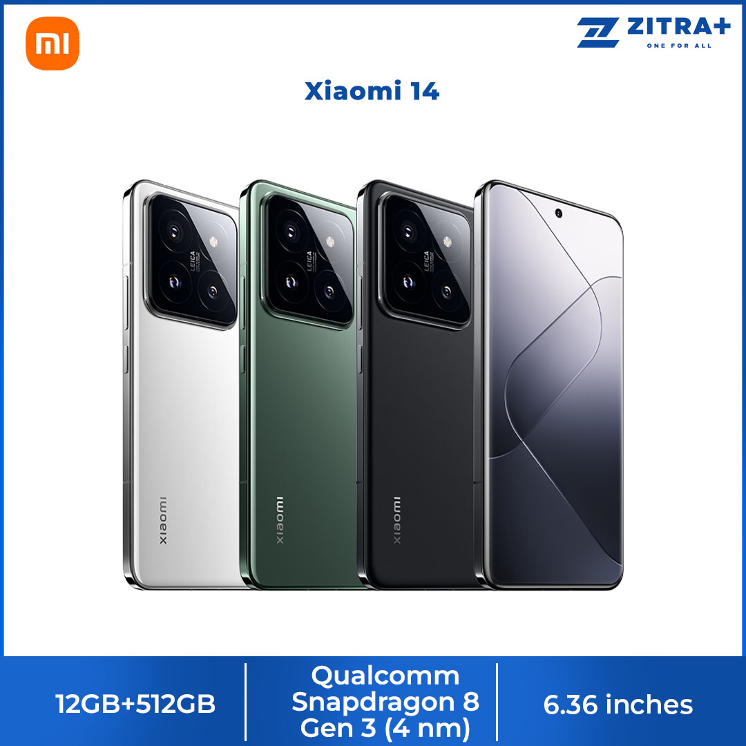 Xiaomi 14 12GB+512GB | Ultra-large Image Sensor | Supports Dolby Vision® Shooting | Leading Imagery | Compact Size | Smartphone with 1 Year Warranty