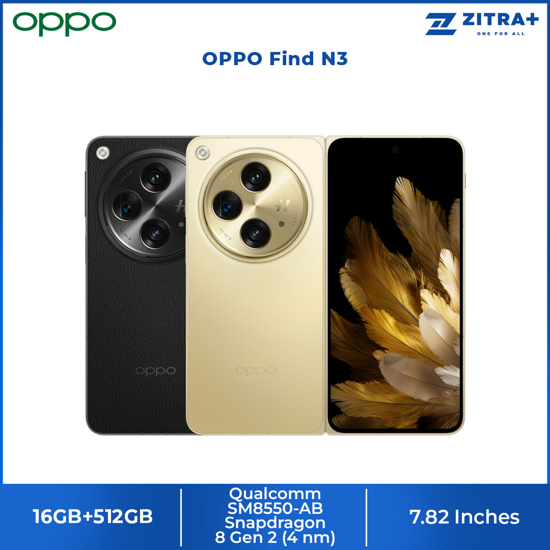 (Pre-Order till 27.10.2023) OPPO Find N3 16GB+512GB | 7.82" LTP03 OLED | 64MP Main Camera | 4805mAh Battery | NFC | Smartphone with 1 Year Warranty