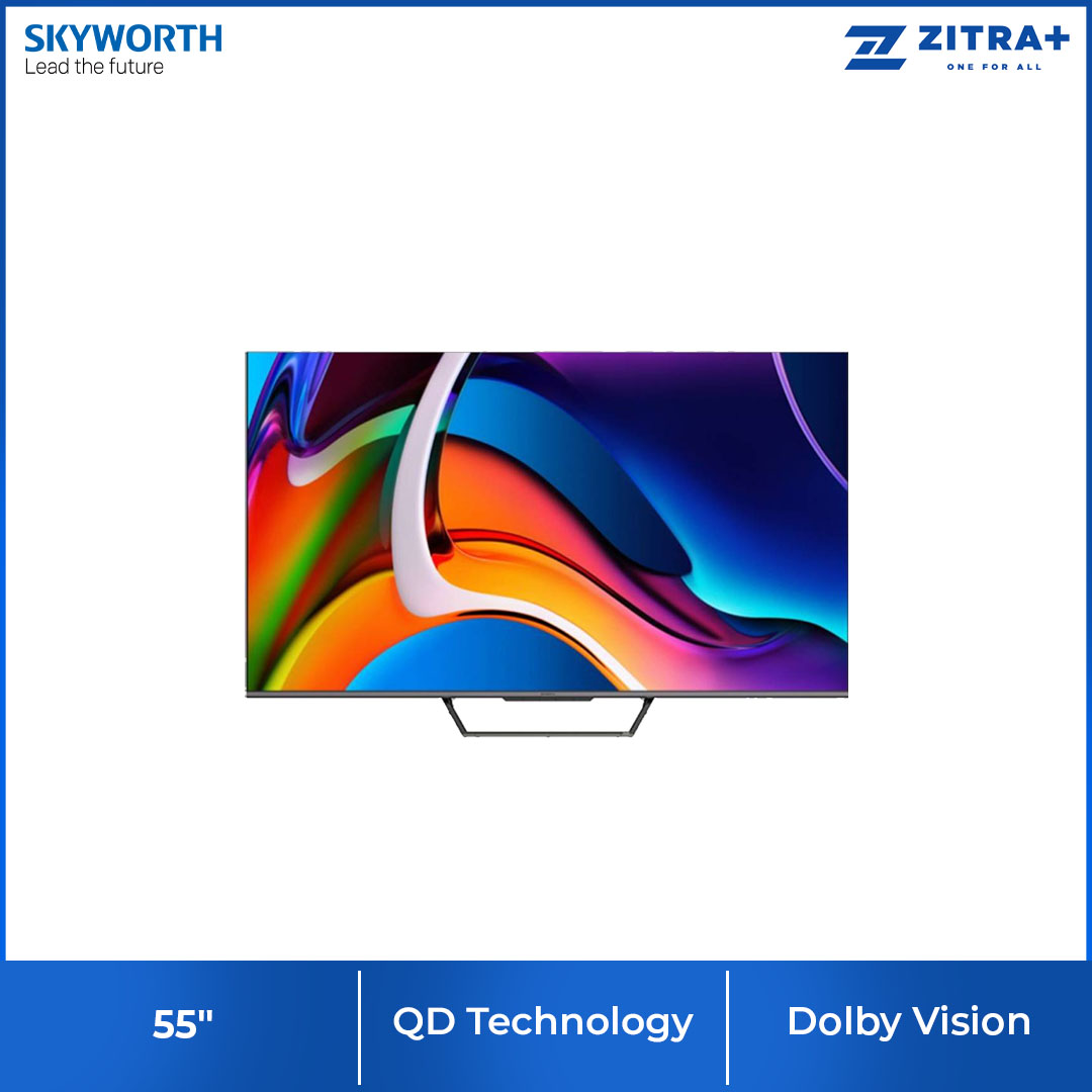 SKYWORTH 50" / 55" /65" 4K UHD QLED Google TV 50SUE8000 / 55SUE8000 / 65SUE8000 | HDR 10+ | Chameleon Extreme | Dolby Vision | Dolby Atmos | Google TV with 2 Year Warranty