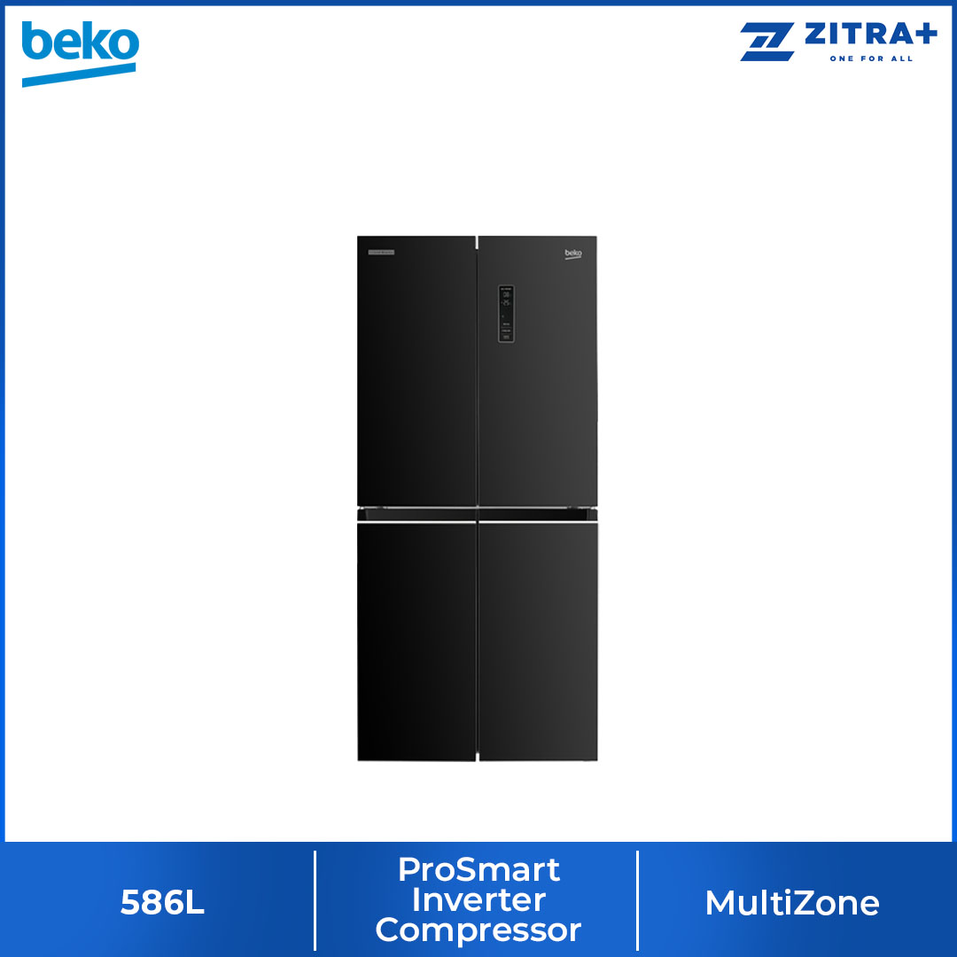 Beko 586L Multi Doors ProSmart Inverter Refrigerator GNO51651GBMY/GNO51651VKMY | Eco Mode | Holiday Mode | Quick Freeze | Quick Control | Multi AirFlow | Refrigerator with 2 Year Warranty