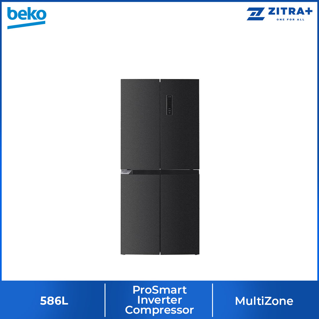 Beko 586L Multi Doors ProSmart Inverter Refrigerator GNO51651GBMY/GNO51651VKMY | Eco Mode | Holiday Mode | Quick Freeze | Quick Control | Multi AirFlow | Refrigerator with 2 Year Warranty