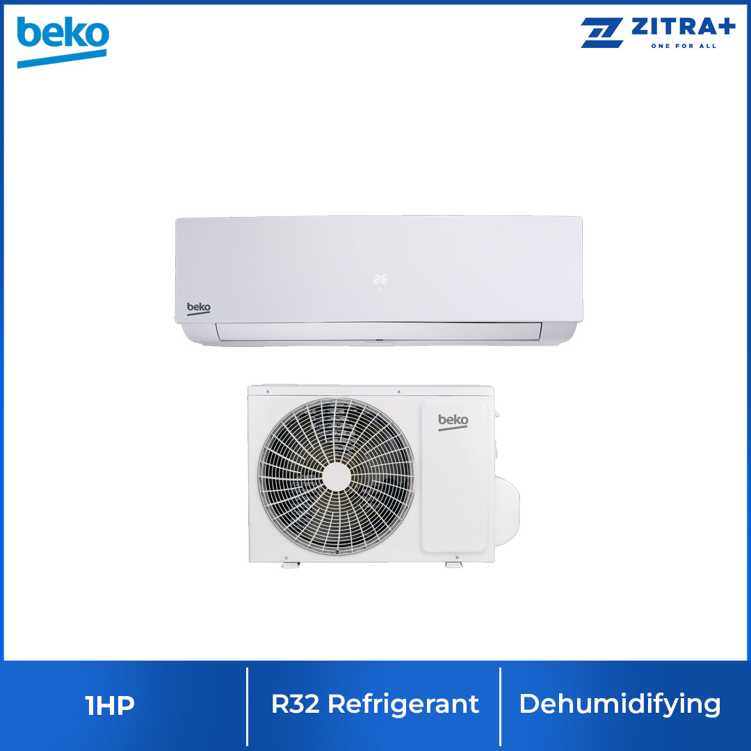 Beko R32 Split Air Conditioner BLFOM 090 / BLFOM 120 / BLFOM 180 | Dehumidifying | Auto Temperature Control | Sleep Mode | Timer | Automatic Air Direction | Air Conditioner with 2 Year General & 12 Year Motor Warranty