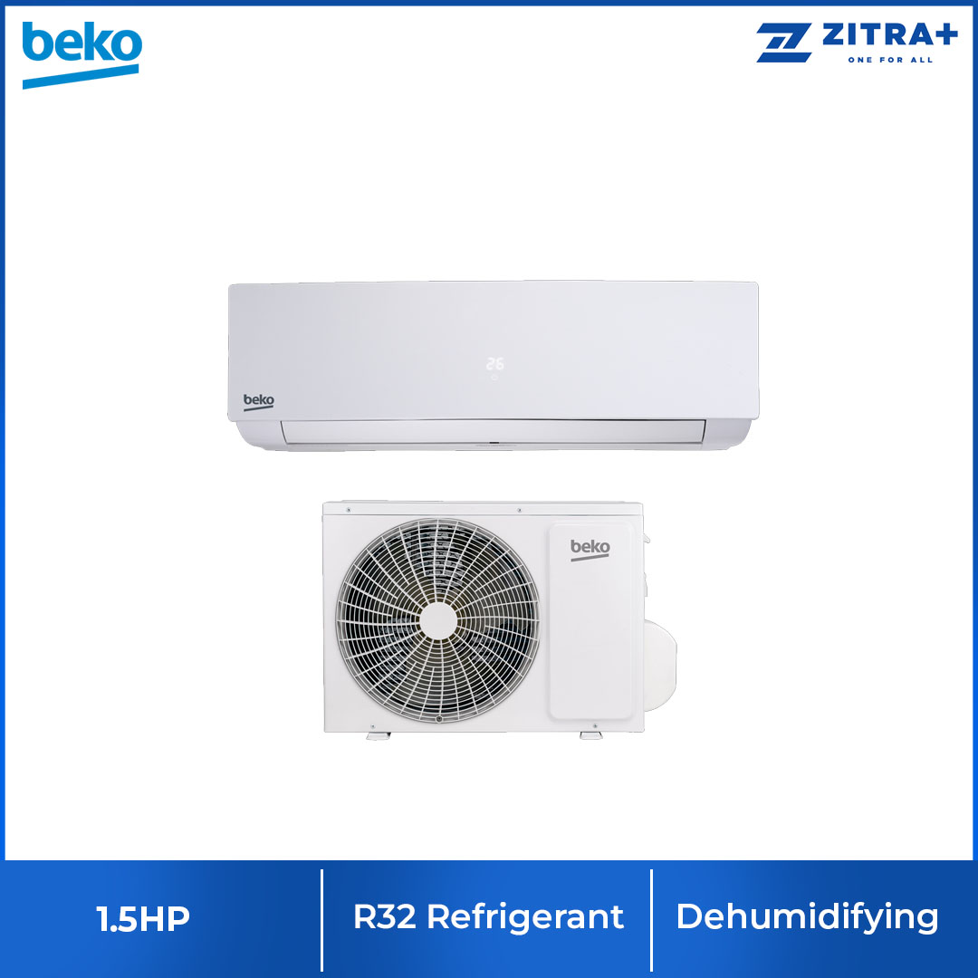 Beko R32 Split Air Conditioner BLFOM 090 / BLFOM 120 / BLFOM 180 | Dehumidifying | Auto Temperature Control | Sleep Mode | Timer | Automatic Air Direction | Air Conditioner with 2 Year General & 12 Year Motor Warranty