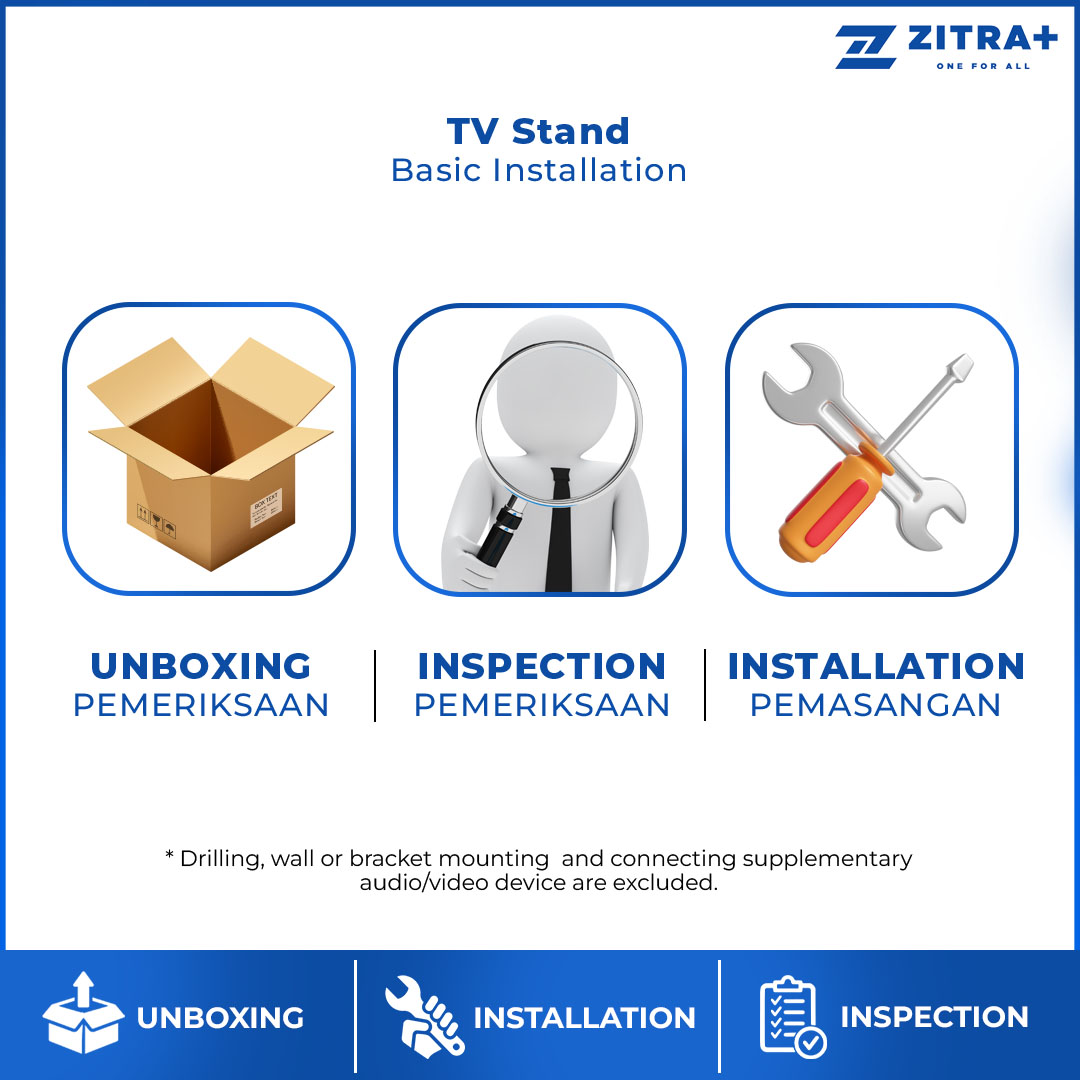 TV Stand Basic Installation | TV 32" - 85" | Unboxing + Inspection + TV Stand/Leg Installation