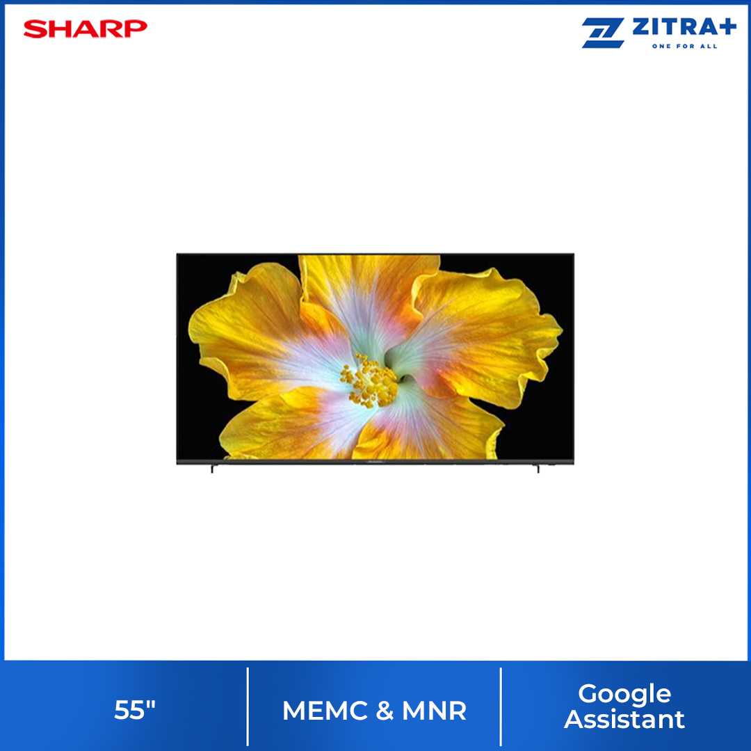 SHARP 55" AQUOS 4K UHD Android TV 4TC55EK2X | App Store | Web Browser | Netflix | YouTube | Prime Video | HDMI | USB | Android TV With 2 Year Warranty