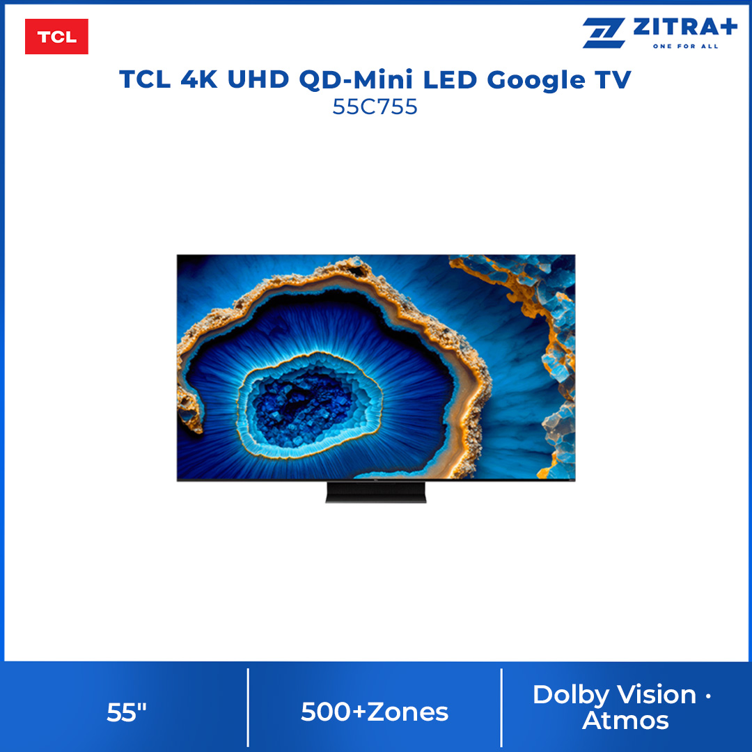 TCL 55" / 65" /75" / 85" / 98" 4K UHD QD-Mini LED Google TV | 55C755 / 65C755 / 75C755 / 85C755 / 98C755 | Full Array Local Dimming | IMAX Enhanced | Google TV with 2 Year Warranty