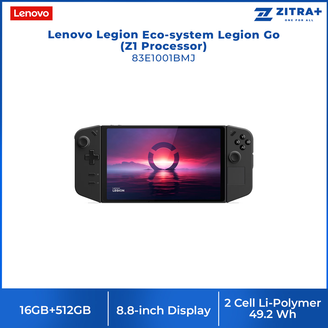 Lenovo 16GB+512GB Legion Eco-system Legion Go 8APU1 | Z1 Extreme Processor / Z1 Processor |  83E1001AMJ / 83E1001BMJ | 8.8-Inch | Windows® 11 Home | 49.2 Wh | Console with 3 Year Warranty