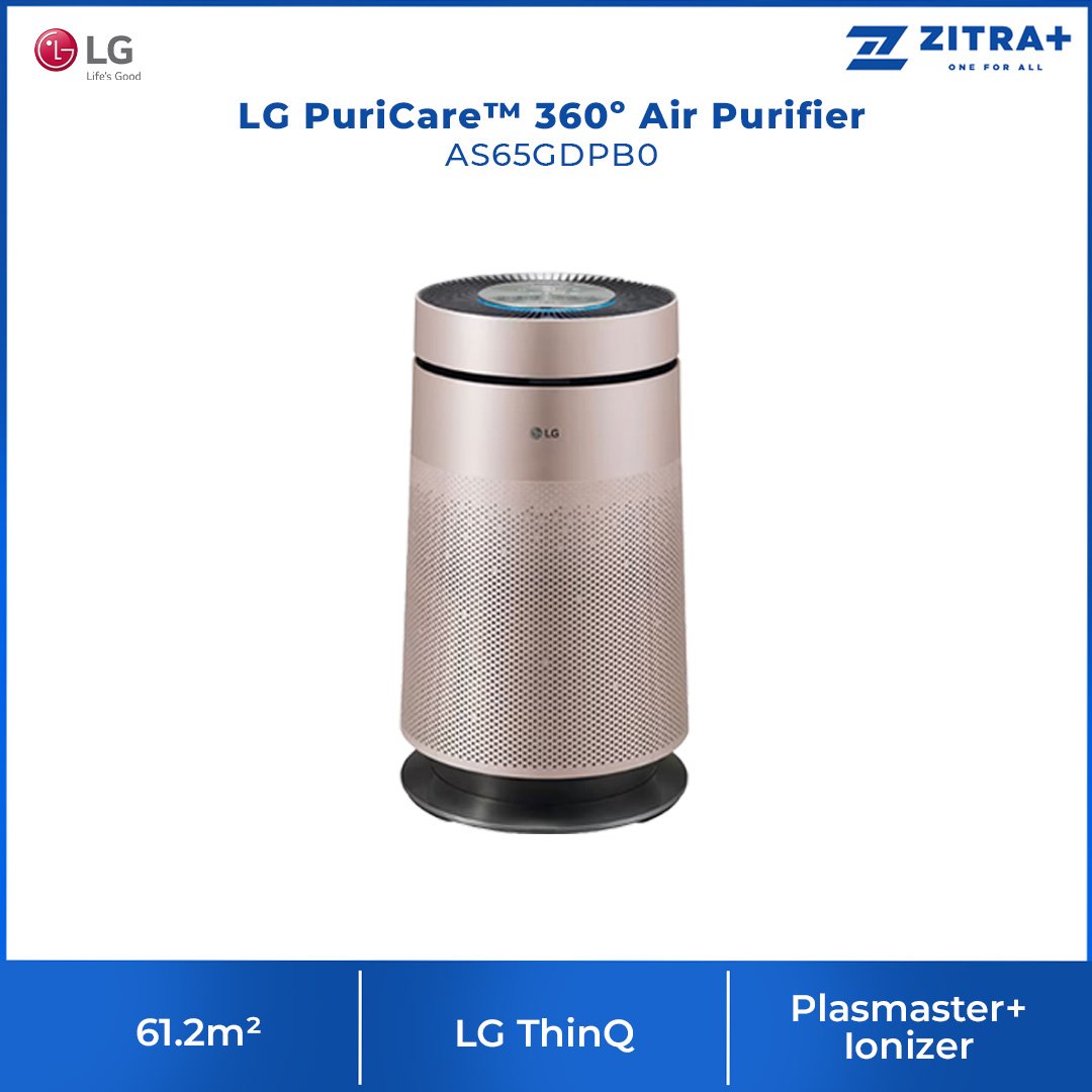 LG 61.2m²/100m² PuriCare™ 360º Air Purifier | AS10GDWB0 / AS65GDPB0 | Multi-Filtration System | Direct Fan | Clean Boost | Air Purifier with 1 Year Warranty