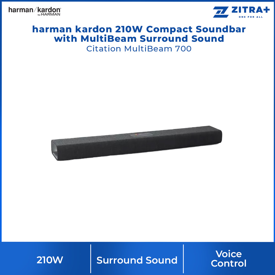 harman kardon 210W Compact Soundbar with MultiBeam Surround Sound Citation MultiBeam 700 | Plug and Play | Easy Access | Intuitive Controls | Soundbar with 1 Year Warranty