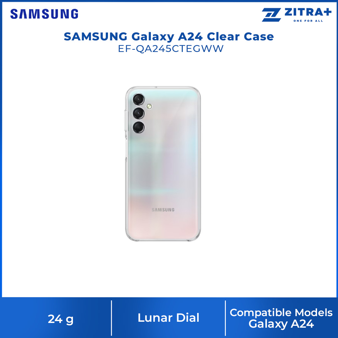 SAMSUNG Galaxy A24 Clear Case EF-QA245CTEGWW | Slim Layer | Glossy Layer | Supreme Transparency | Clarity | 24g | Transparent