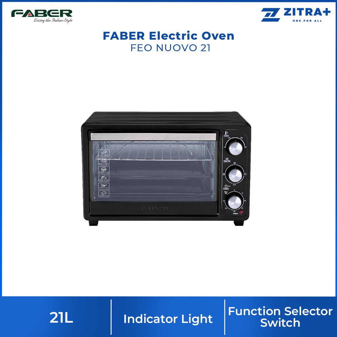 FABER 10L/ 21L/ 66L Electric Oven FEO NUOVO 10/  FEO NUOVO 21 / FEO NUOVO 66 | Various Function Selection | 60mins Timer | Oven with 1 Year Warranty