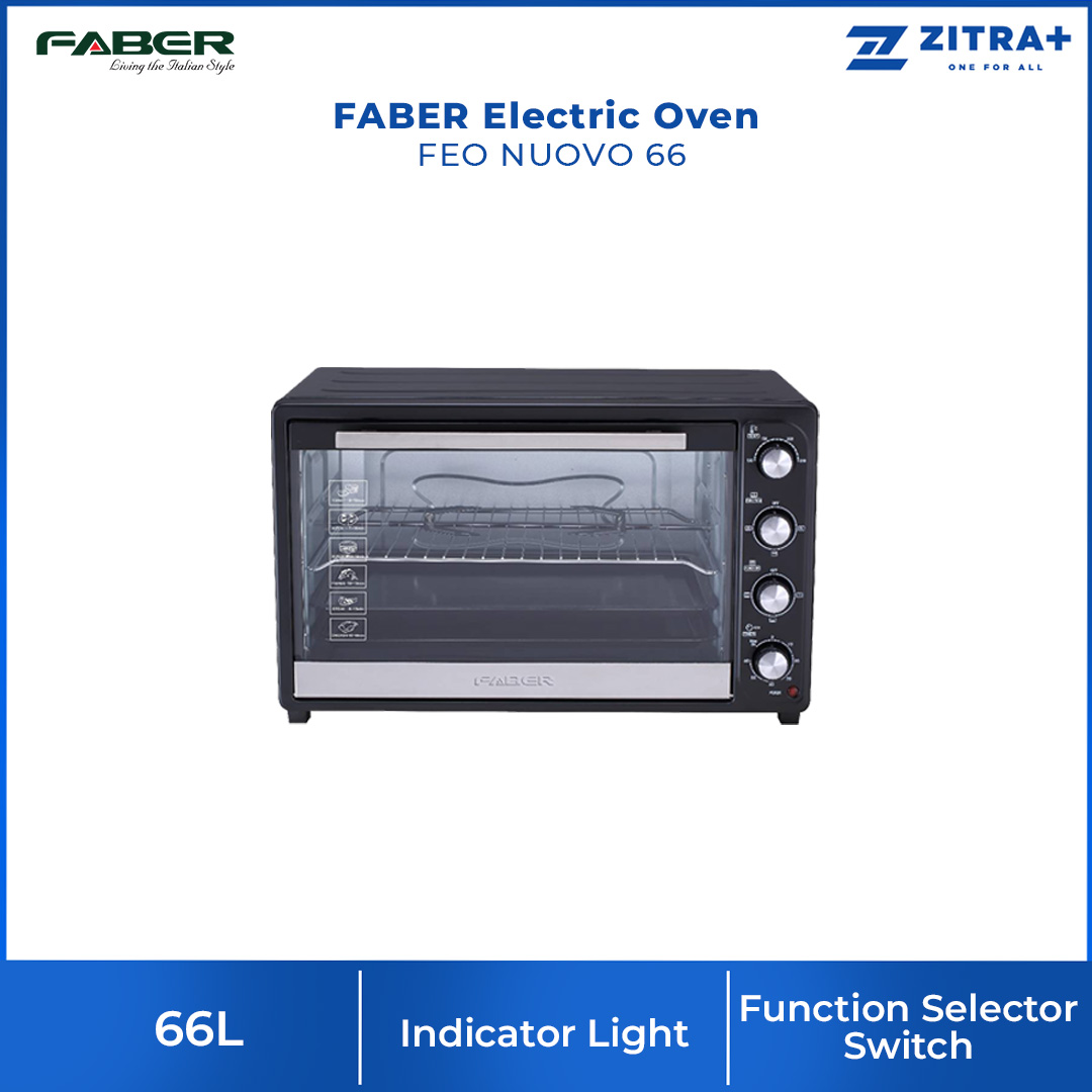 FABER 10L/ 21L/ 66L Electric Oven FEO NUOVO 10/  FEO NUOVO 21 / FEO NUOVO 66 | Various Function Selection | 60mins Timer | Oven with 1 Year Warranty