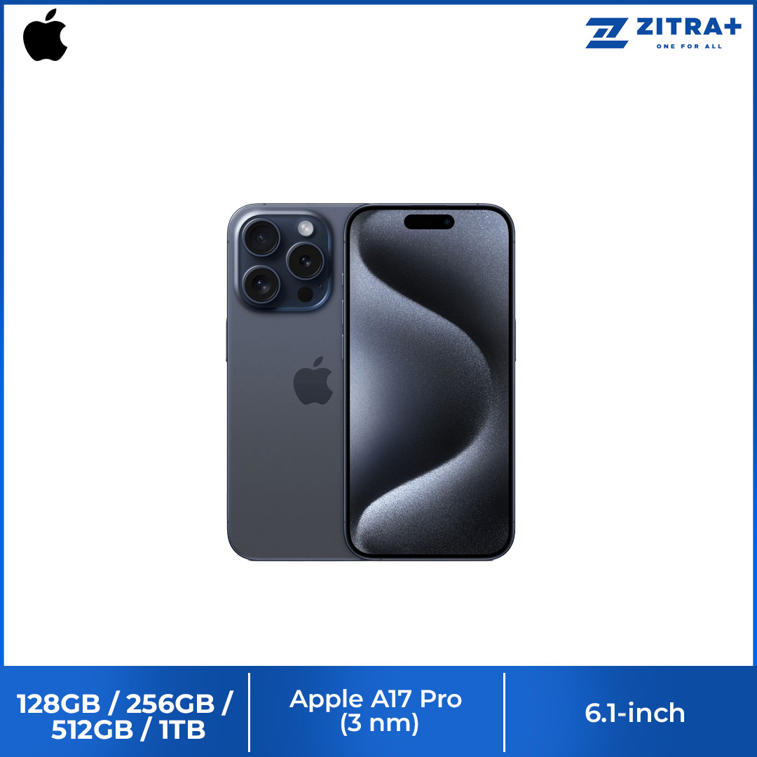 (Pre-Order Start 22.09.2023)  Apple iPhone 15 Pro | 6.1" Super Retina XDR OLED Display | 48MP Main Camera | A17 Pro Chip | Always-On Display | Crash Detection | Smartphone With 1 Year Warranty