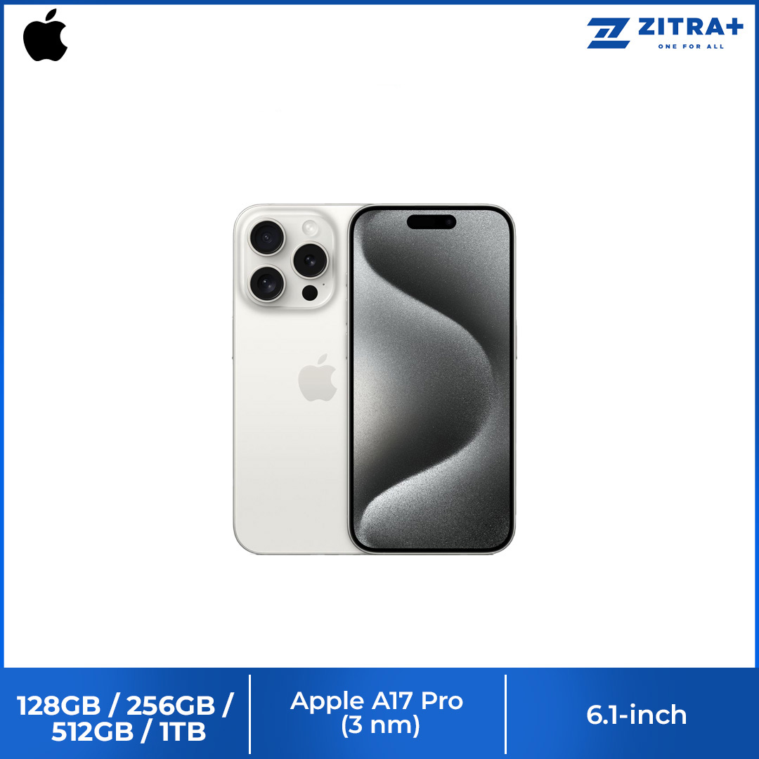 (Pre-Order Start 22.09.2023)  Apple iPhone 15 Pro | 6.1" Super Retina XDR OLED Display | 48MP Main Camera | A17 Pro Chip | Always-On Display | Crash Detection | Smartphone With 1 Year Warranty