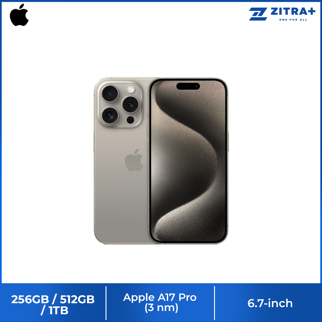 (Pre-Order Until 22.09.2023)  Apple iPhone 15 Pro Max | 6.7" Super Retina XDR OLED Display | 48MP Main Camera | A17 Pro Chip | Always-On Display | Crash Detection | Smartphone With 1 Year Warranty