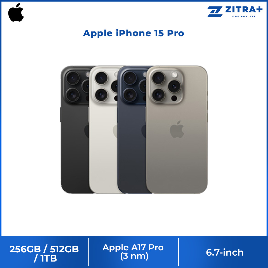 (Pre-Order Until 22.09.2023)  Apple iPhone 15 Pro Max | 6.7" Super Retina XDR OLED Display | 48MP Main Camera | A17 Pro Chip | Always-On Display | Crash Detection | Smartphone With 1 Year Warranty