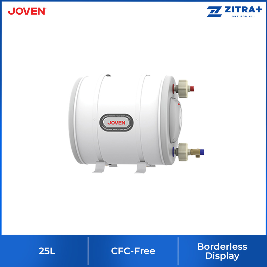 JOVEN 25L-91L Storage Water Heater JSH25 / JSH35 / JSH50 / JSH68 /JSH91 | Thermostat with Thermal Cut-Off | Centralised Multi-Point System with Enhanced Dry-Burn Protection | Hot Water Up to 70°C  | Storage Water Heater with 1 Year Warranty