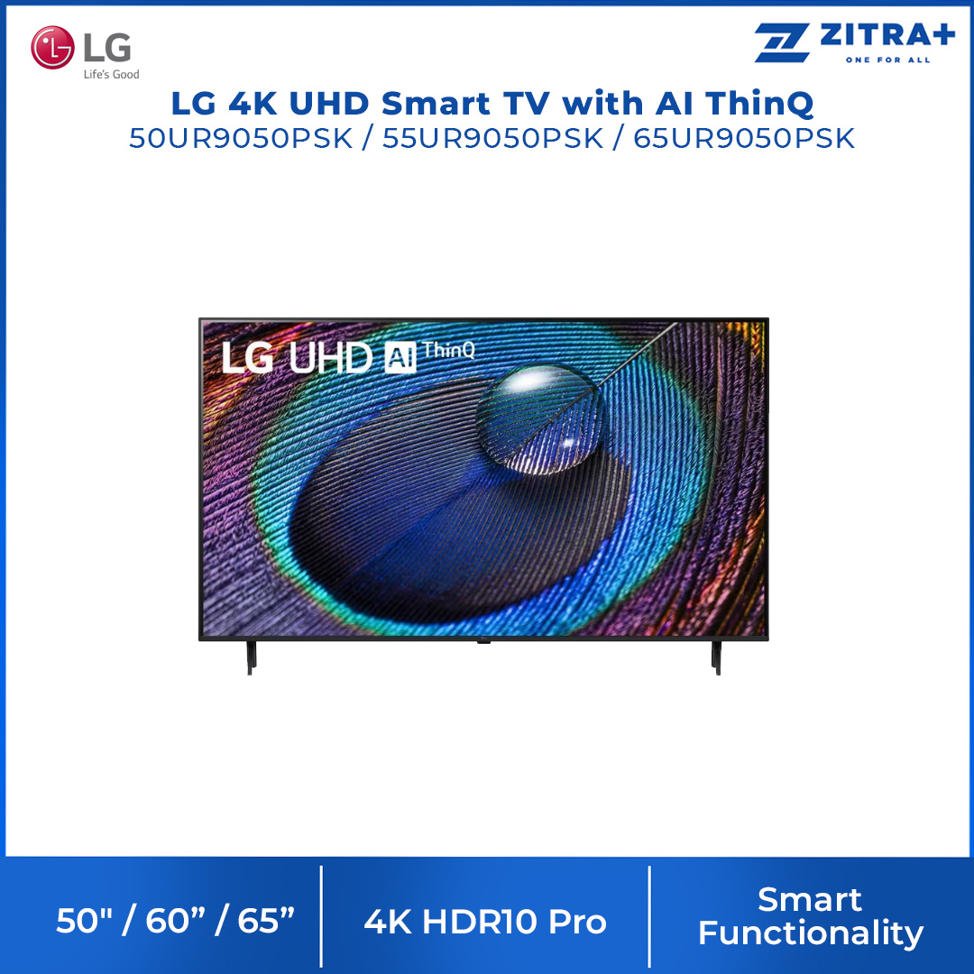 LG 50"/55"/65" 4K UHD Smart TV with AI ThinQ | α5 AI Processor 4K Gen6 | HDR10 | webOS 23 | HDMI | USB | Smart TV with 2 Year Warranty