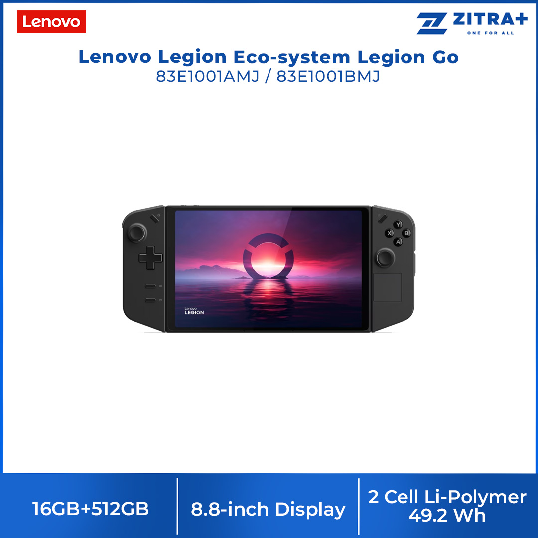 Lenovo 16GB+512GB Legion Eco-system Legion Go 8APU1 | Z1 Extreme Processor / Z1 Processor |  83E1001AMJ / 83E1001BMJ | 8.8-Inch | Windows® 11 Home | 49.2 Wh | Console with 3 Year Warranty
