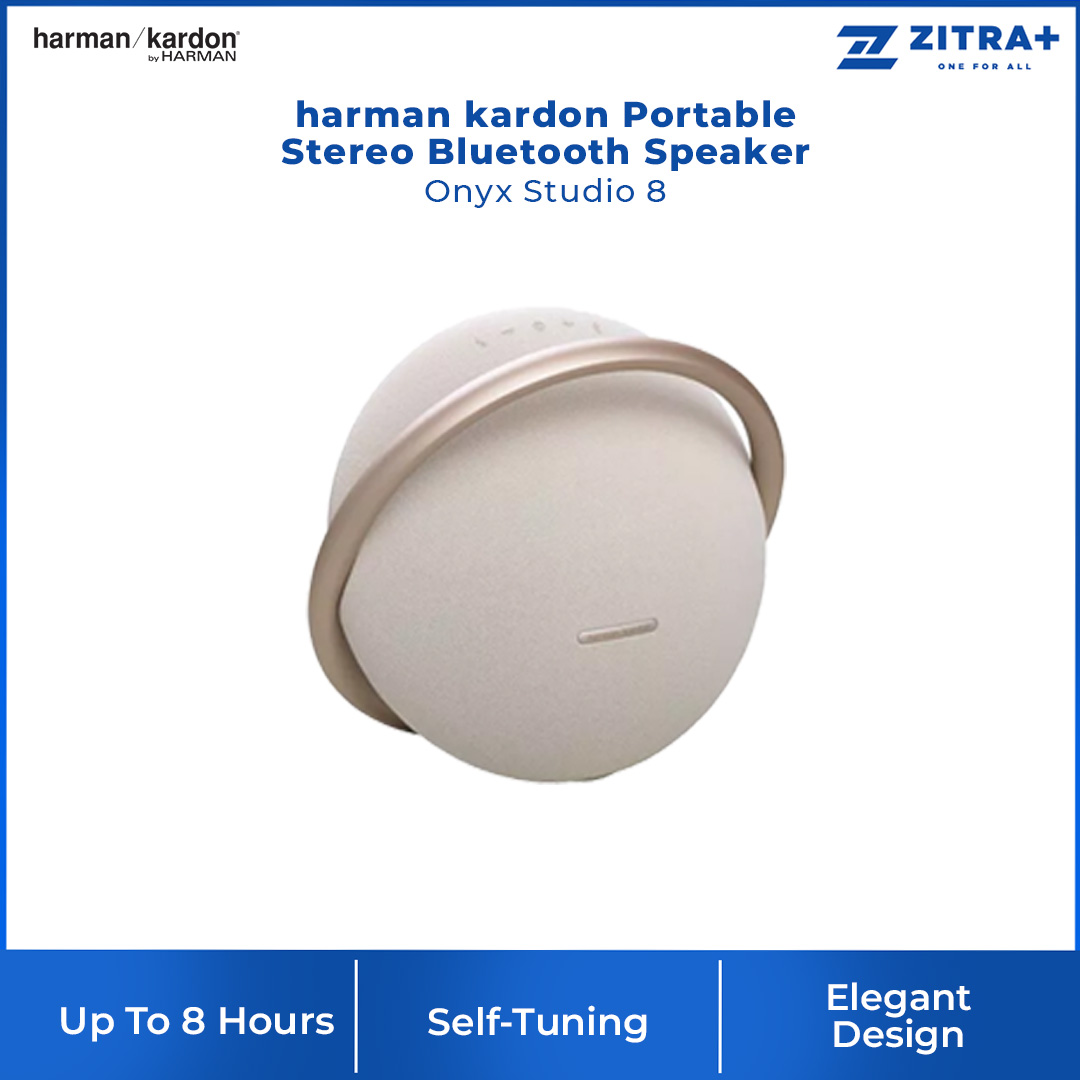harman kardon Portable Stereo Bluetooth Speaker Onyx Studio 8 | Superior Sound Performance | Self-Tuning | Up to 8 Hours | Speaker with 1 Year Warranty