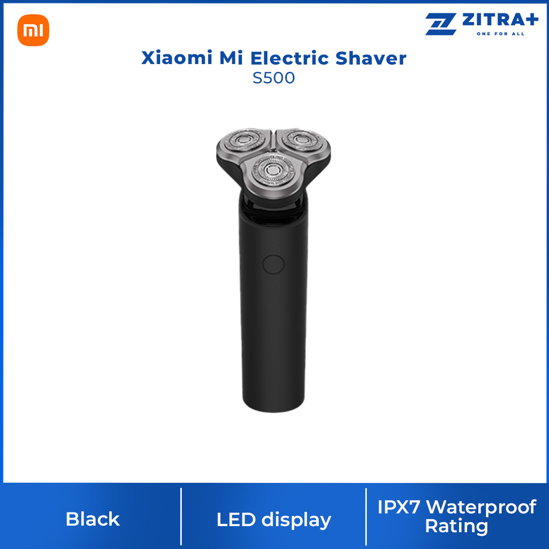 Xiaomi Mi Electric Shaver S500 | IFT Floating Technology Pressure-Relief | Three 360° Floating Shaver-Heads | Type-C Charging | Electric Shaver with 1 Year Warranty