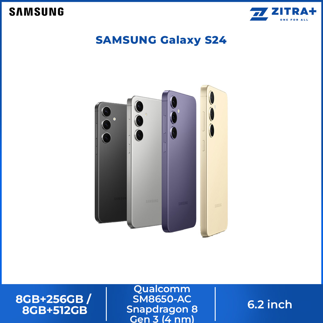 (Pre-Order 18.01.24 - 06.02.24) SAMSUNG Galaxy S24 | 8GB+256GB / 8GB+512GB | 6.2" Dynamic LTPO AMOLED 2X | Built-in S Pen | Super HDR | Smartphone with 1 Year Warranty