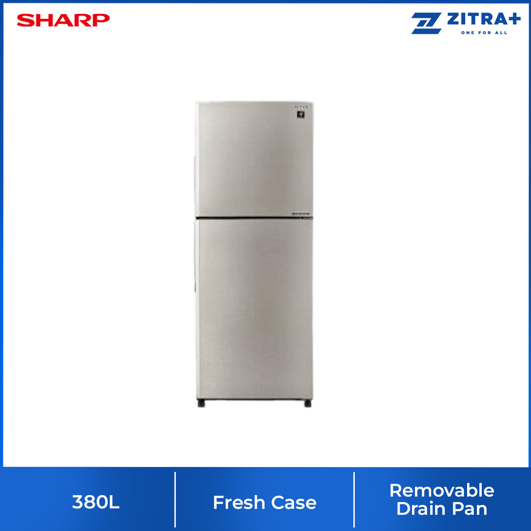 SHARP 280L/320L/380L/410L/440L  2 Doors Top Mount Folio J-Tech Inverter Refrigerator | AG Nano Deodoriser | J-Tech Inverter Technology | Energy Saving Mode | LED Lighting | Fresh Case | Eco Mode | Refrigerators with 1 Year Warranty