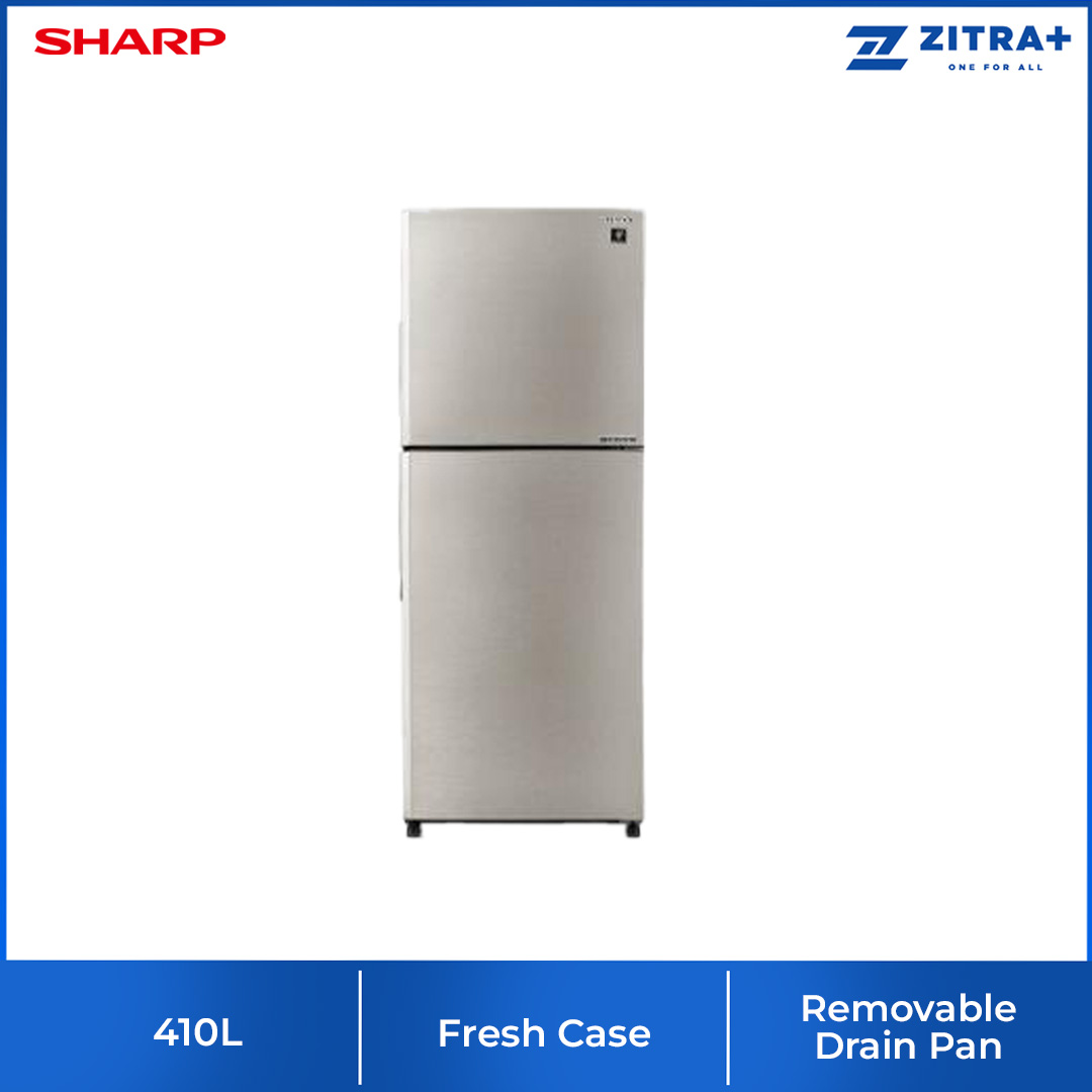 SHARP 280L/320L/380L/410L/440L  2 Doors Top Mount Folio J-Tech Inverter Refrigerator | AG Nano Deodoriser | J-Tech Inverter Technology | Energy Saving Mode | LED Lighting | Fresh Case | Eco Mode | Refrigerators with 1 Year Warranty