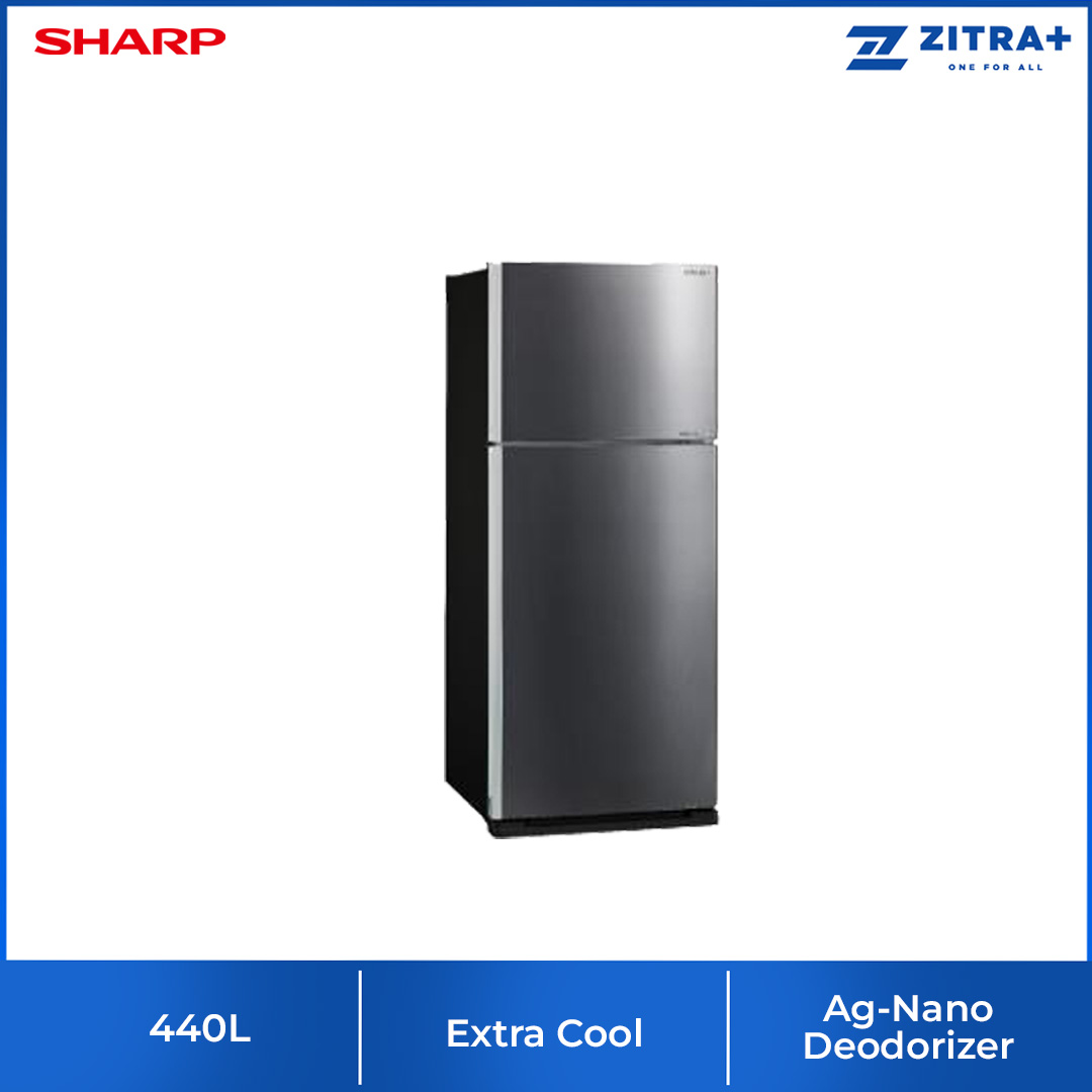 SHARP 440L/480L 2 Doors Top Mount Pelican J-Tech Inverter Refrigerator | Extra Cool | Express Freezing | Door Alarm | Refrigerator with 1 Year Warranty