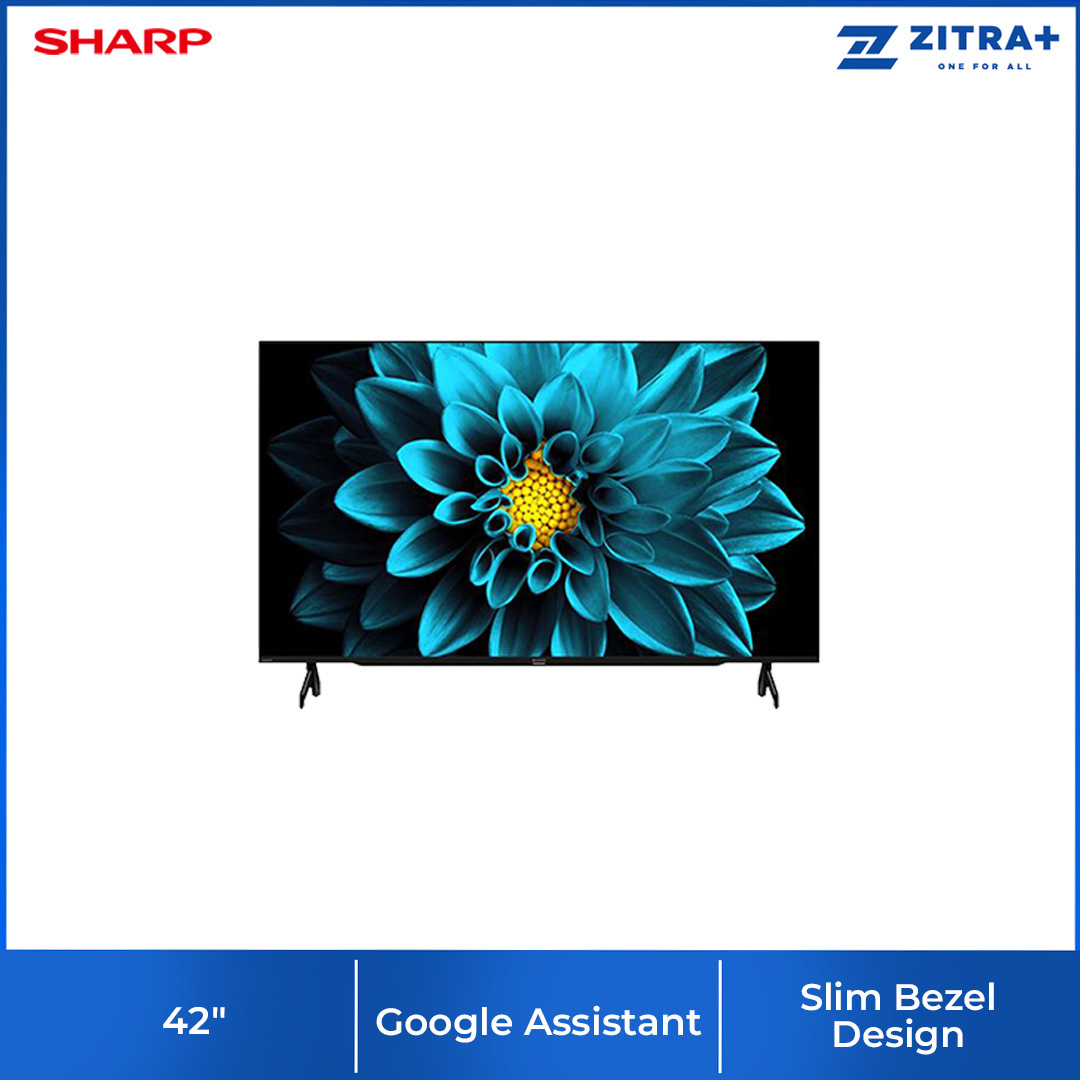 SHARP 42"/50"/60"/65" 4K UHD LED Android TV | X4 Revelation Processor | Streaming Optimizer | Game Low Latency | Dolby Audio | Android 11.0 | Youtube Netflix | Android TV with 2 Years Warranty