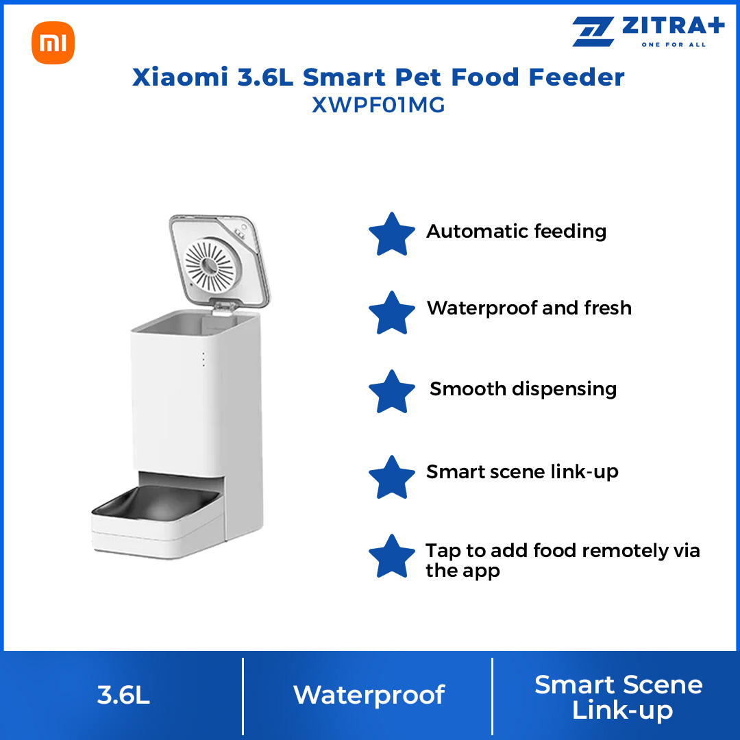 Xiaomi 3.6L Smart Pet Food Feeder XWPF01MG | Safety Lock | Dispensing Times | Automatic Feeding | Food Feeder with 1 Year Warranty