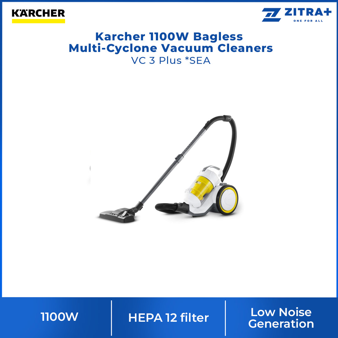 Karcher 1100W Bagless Multi-Cyclone Vacuum Cleaners VC 3 Plus *SEA | HEPA 12 Filter | Multi-Cyclone Technology | Vacuum with 1 Year Warranty