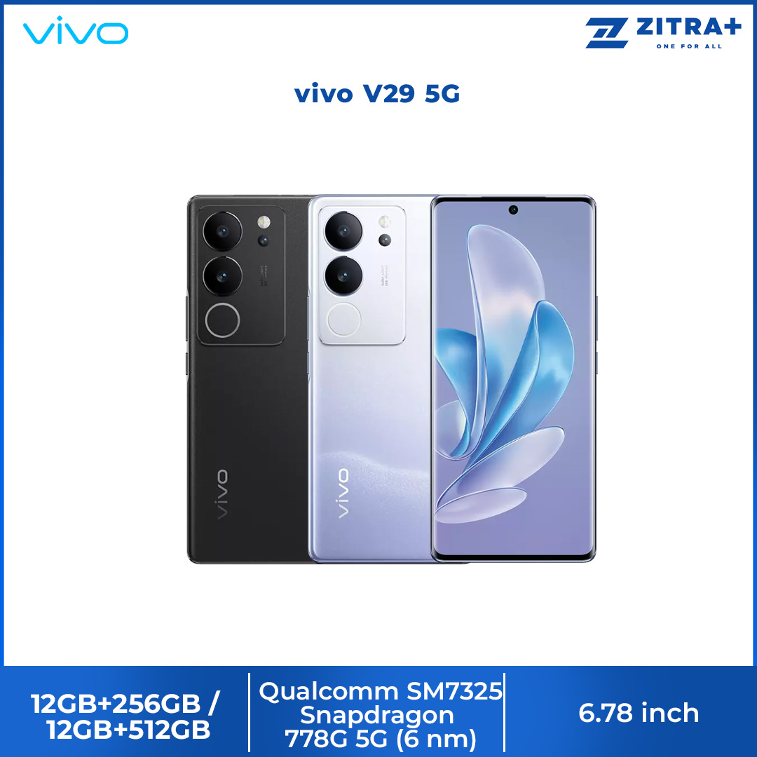 vivo V29 5G | 12GB+256GB/12GB+512GB | 3D Curved Screen | 50MP AF Group Selfie | 50MP OIS Ultra-Sensing Camera | 4600mAh | Smartphone with 1 Year Warranty
