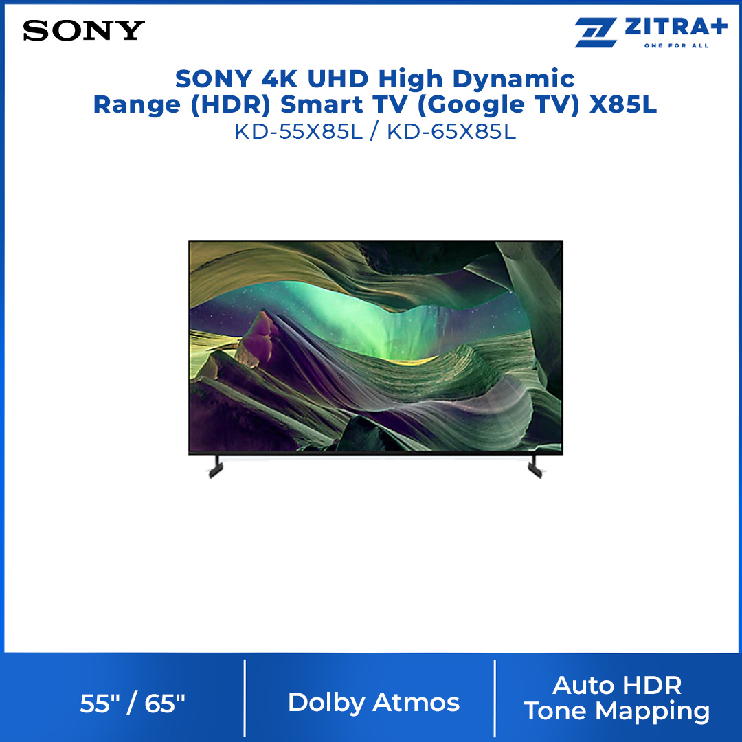 SONY 55"/65" 4K UHD High Dynamic Range (HDR) Smart TV | KD-55X85L/KD-65X85L | 4K HDR Processor X1™ | X-Motion Clarity™ | Smart TV with 2 Year Warranty