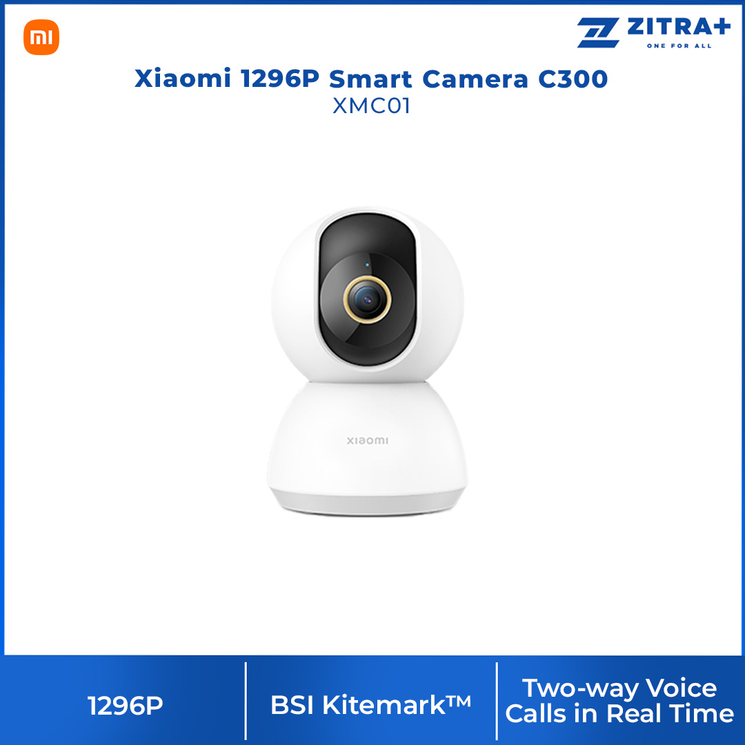 Xiaomi 1296P Smart Camera C300 XMC01 | 2K Ultra-clear HD | Upgraded 6P Lens for a Higher-quality Display | Two-way Voice Calls in Real Time | Smart Camera with 1 Year Warranty