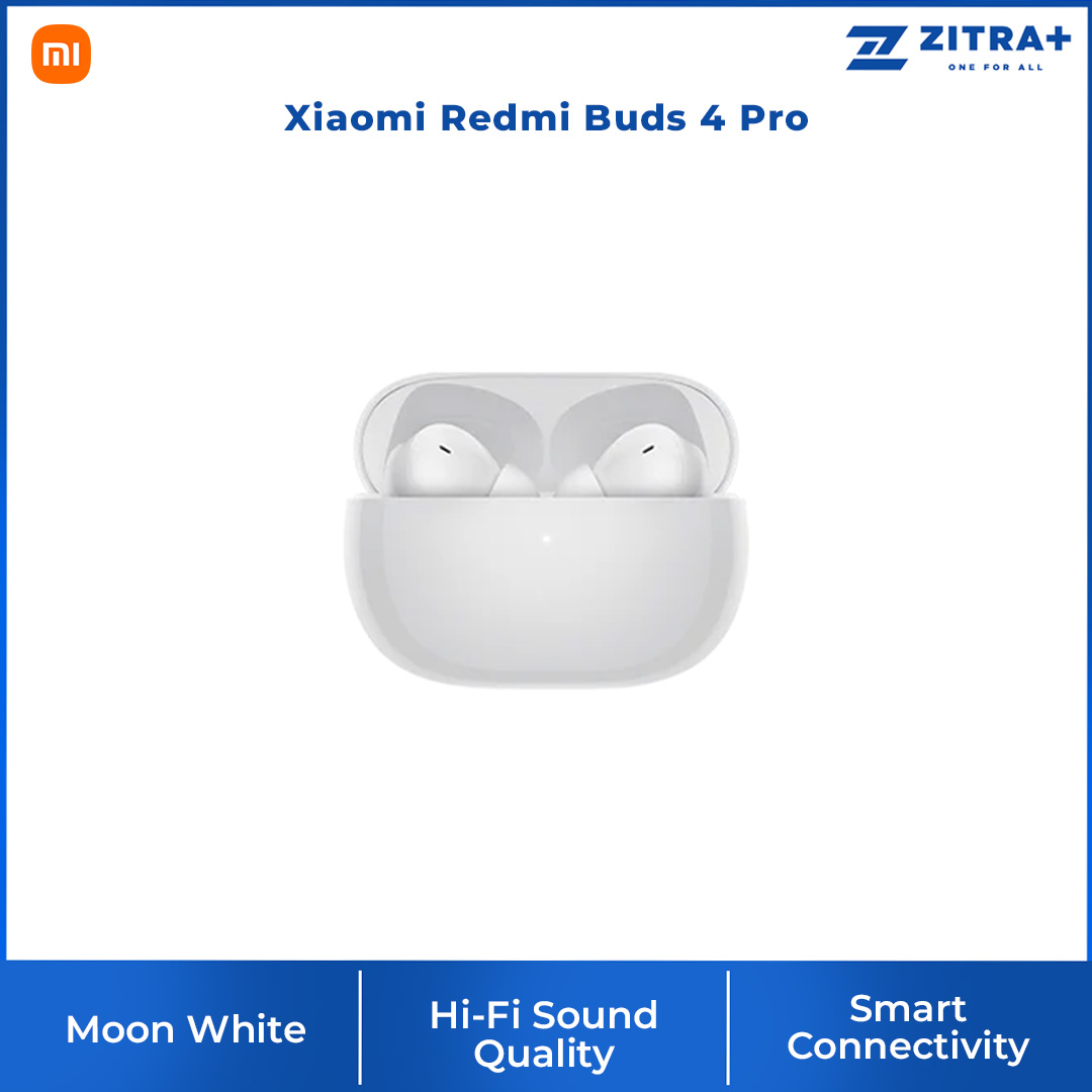 Xiaomi Redmi Buds 4 Pro | Hi-Res Audio Wireless | Hi-Fi Sound Quality | Immersive Sound | Noise Cancellation | Earbuds with 1 Year Warranty