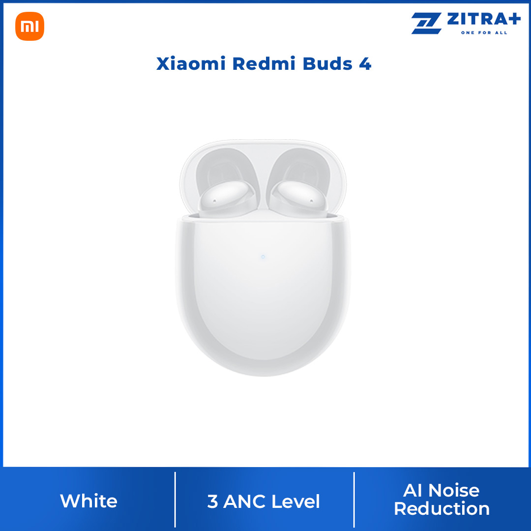 Xiaomi Redmi Buds 4 | AI Noise Reduction | Dual Transparency Mode | Brilliantly Rich Sound | Touch Control | ANC Mode | Buds with 1 Year Warranty